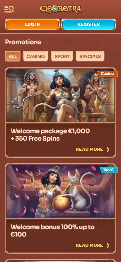 Cleobetra Casino mobile promotions and bonus offers